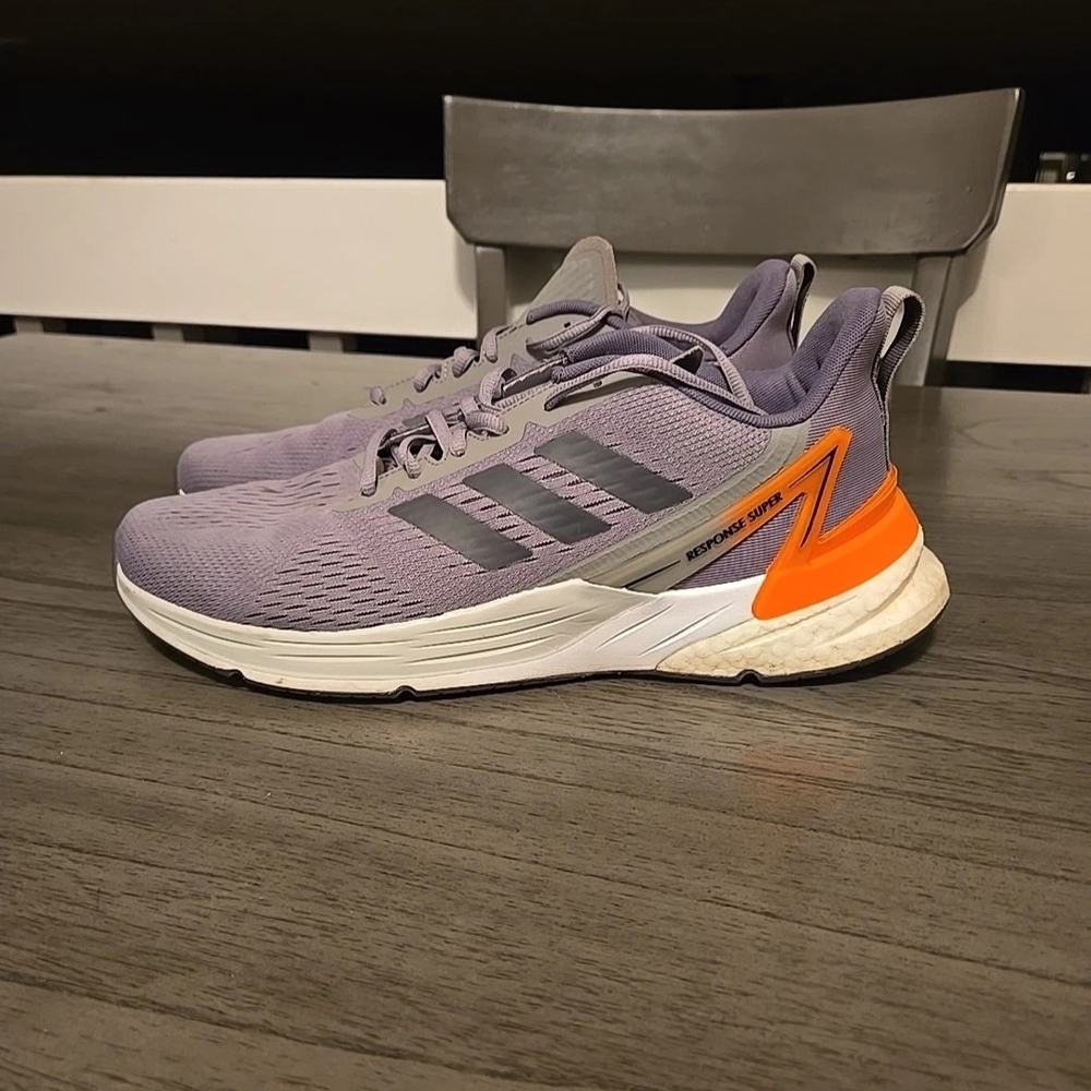 Adidas Purple and Orange Running Shoes